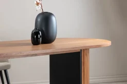 Bianca ovalt matbord 200x90 cm - Valnöt + Möbeltassar