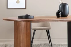 Bianca ovalt matbord 200x90 cm - Valnöt