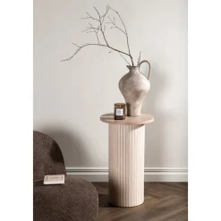 Bianca sidobord Ø40 cm - Whitewash