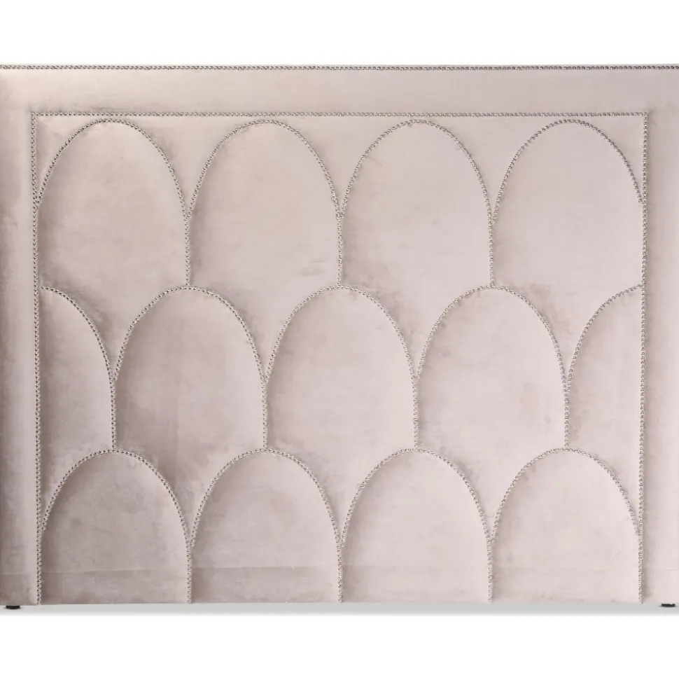 Bianca sänggavel 180 cm - Gråbeige (Sammet)