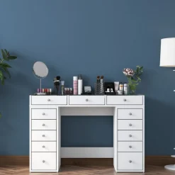 Bijou sminkbord 5 - 120 x 44,5 cm - Vit