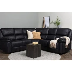 Biosoffa recliner i svart PU