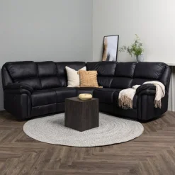 Biosoffa recliner i svart PU