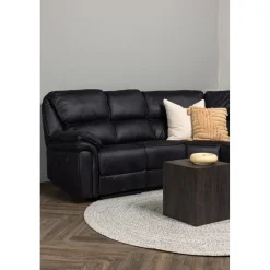 Biosoffa recliner i svart PU
