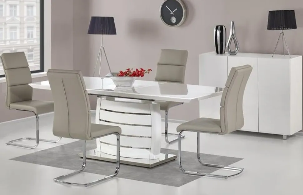 Birgitta förlängningsbart matbord 160-200 cm i vit högglans