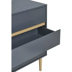 Bisley byrå - Mörkgrå/furu