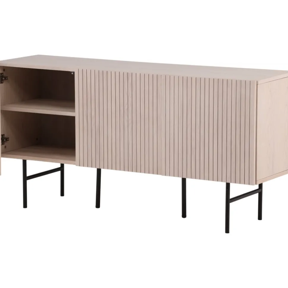 Björkön skänk - Whitewash/svart