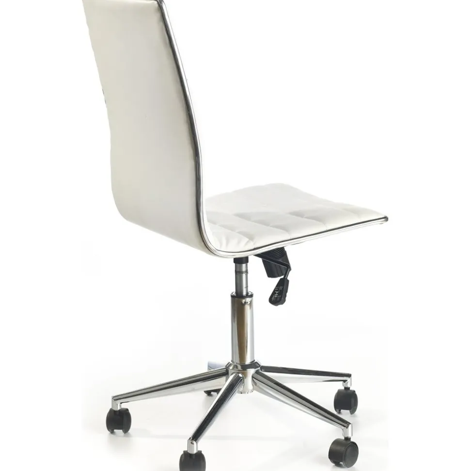 Blakely skrivbordsstol - Vit / Krom