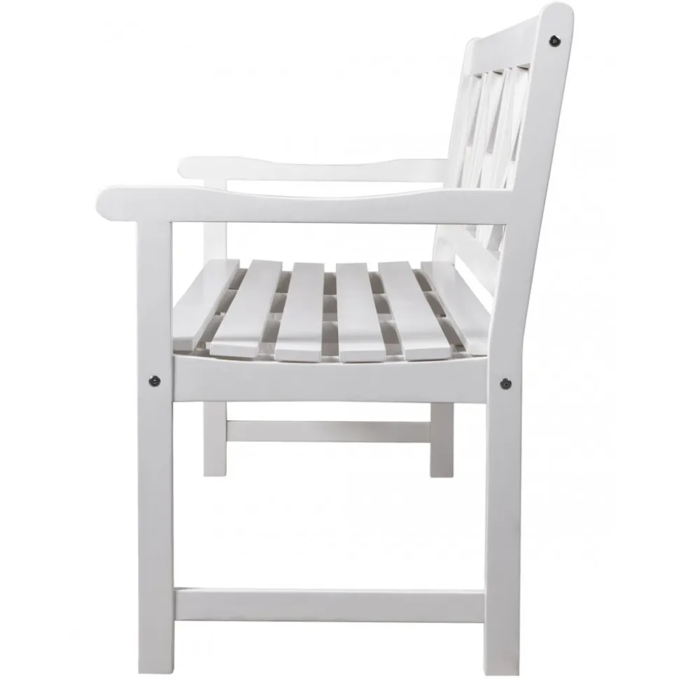 Bohus trädgårdsbänk 3-sits - Vit