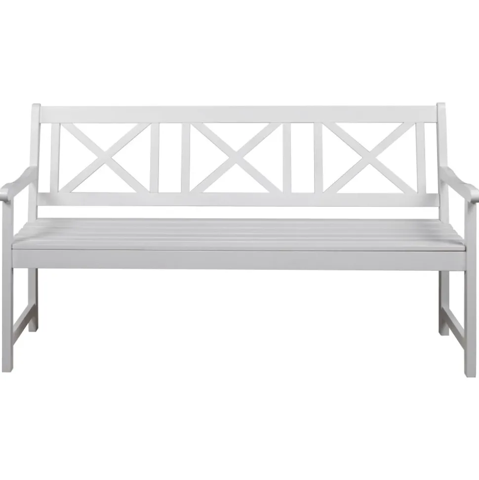 Bohus trädgårdsbänk 3-sits - Vit + Fläckborttagare för möbler
