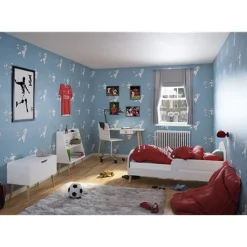 Bokhylla vit med träben