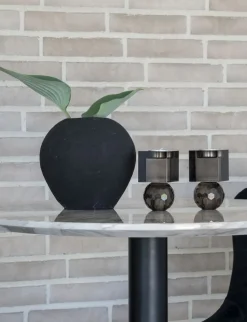 Bolzano Barbord 70 x 70 cm - Marmorimitation/svart