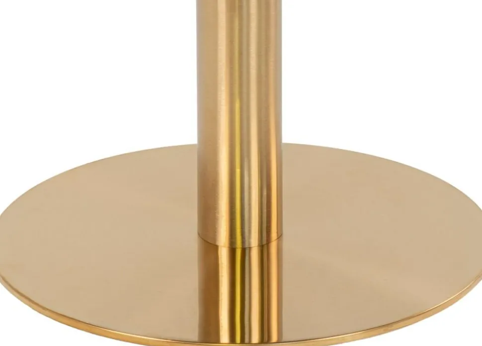 Bolzano Matbord - Marmorimitation/mässing - ø70 + Möbeltassar