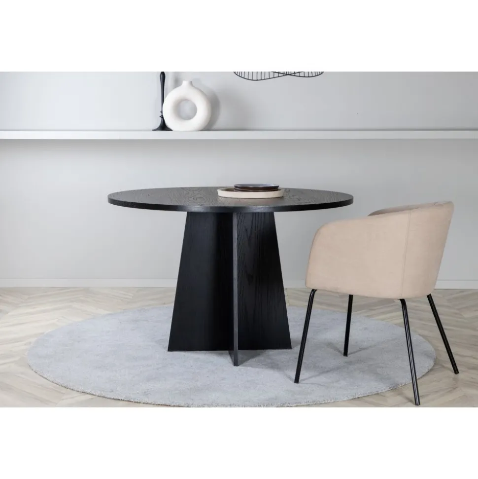 Bootcut matbord Ø110 cm - Svart