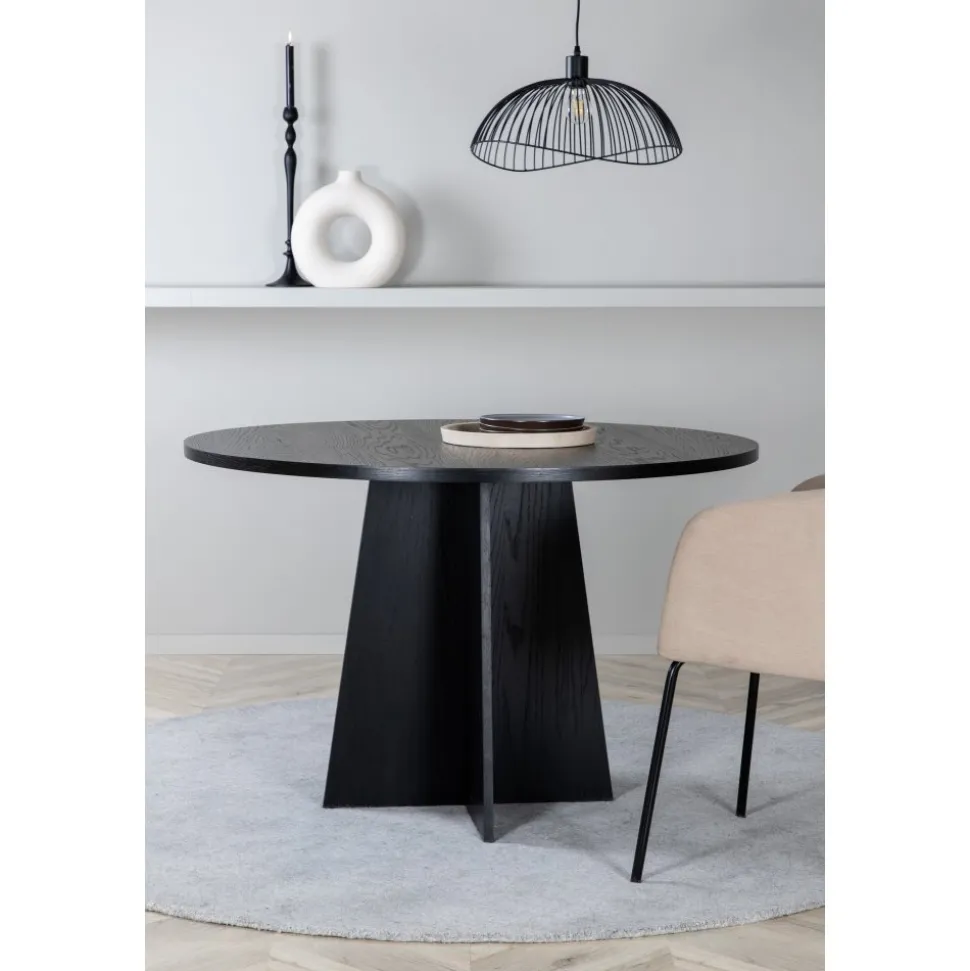 Bootcut matbord Ø110 cm - Svart