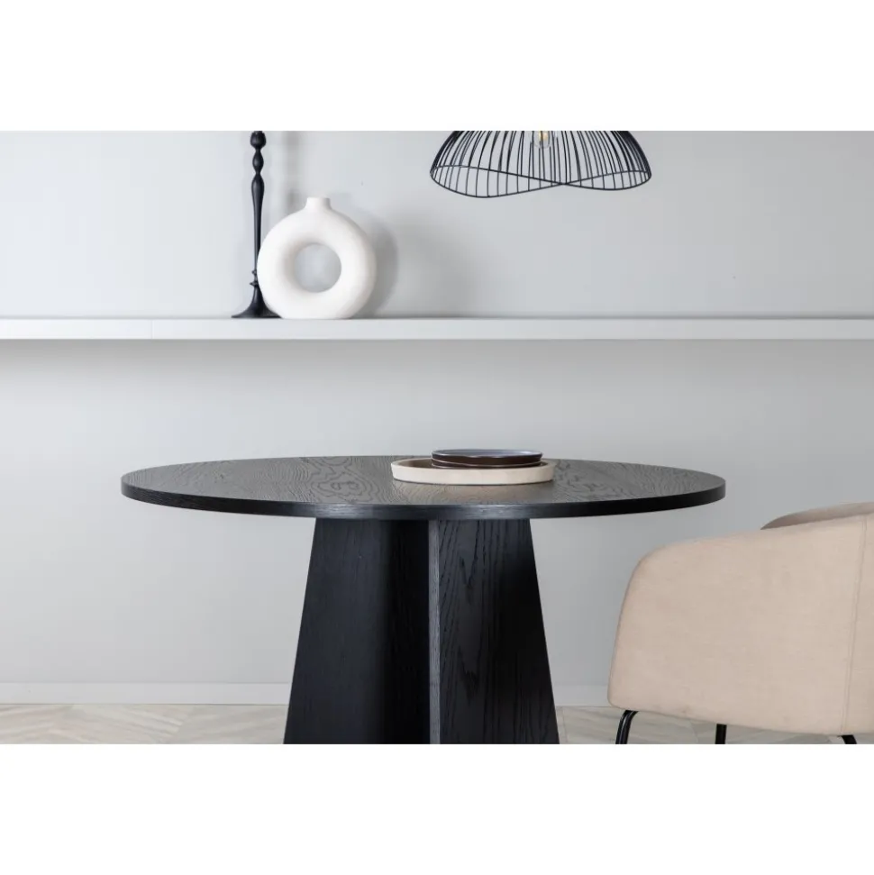 Bootcut matbord Ø110 cm - Svart