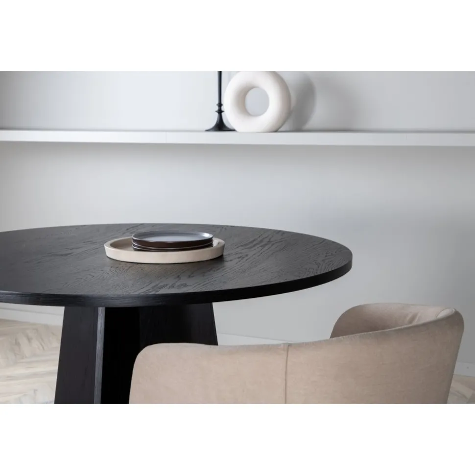 Bootcut matbord Ø110 cm - Svart