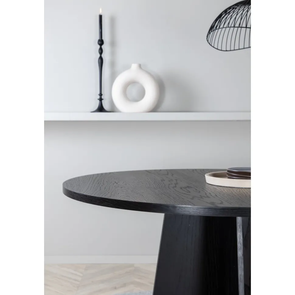 Bootcut matbord Ø110 cm - Svart