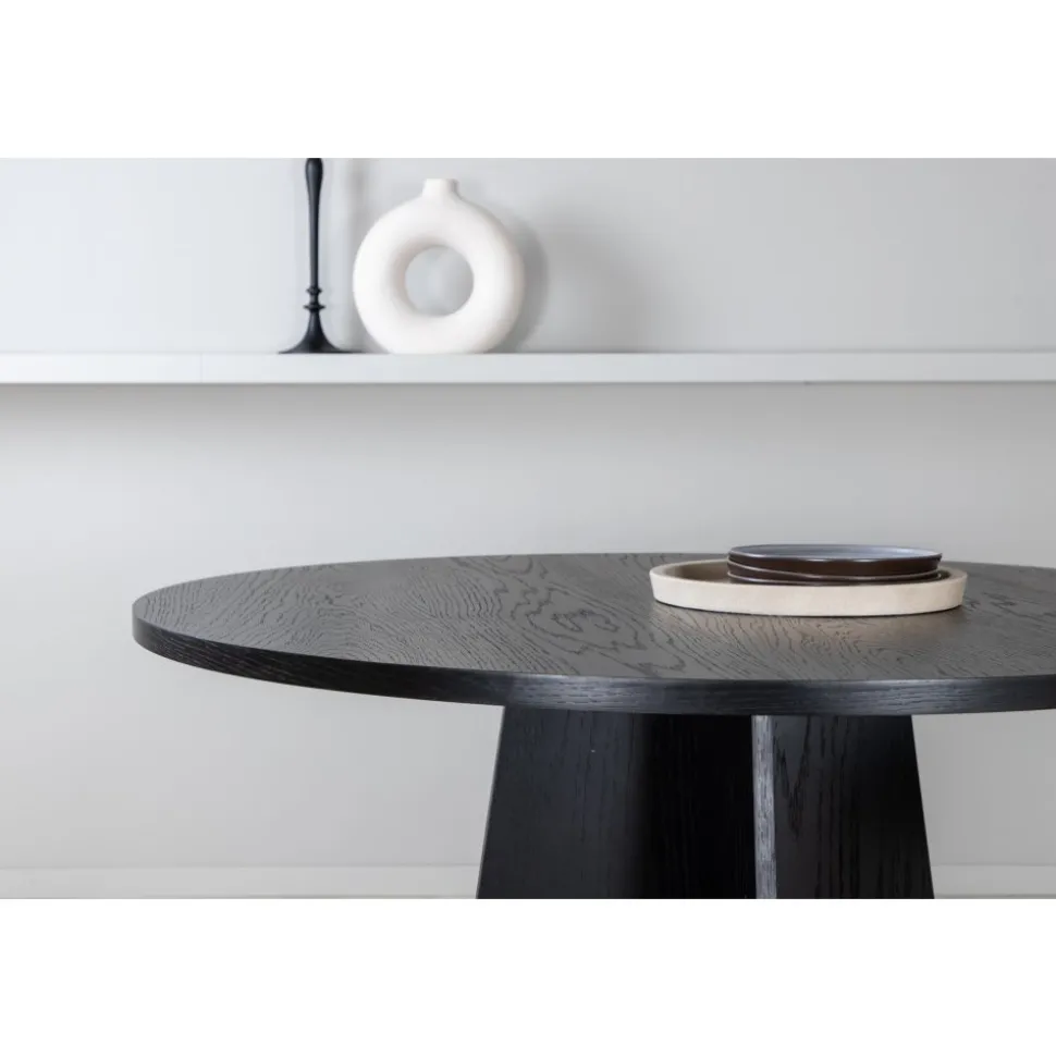 Bootcut matbord Ø110 cm - Svart