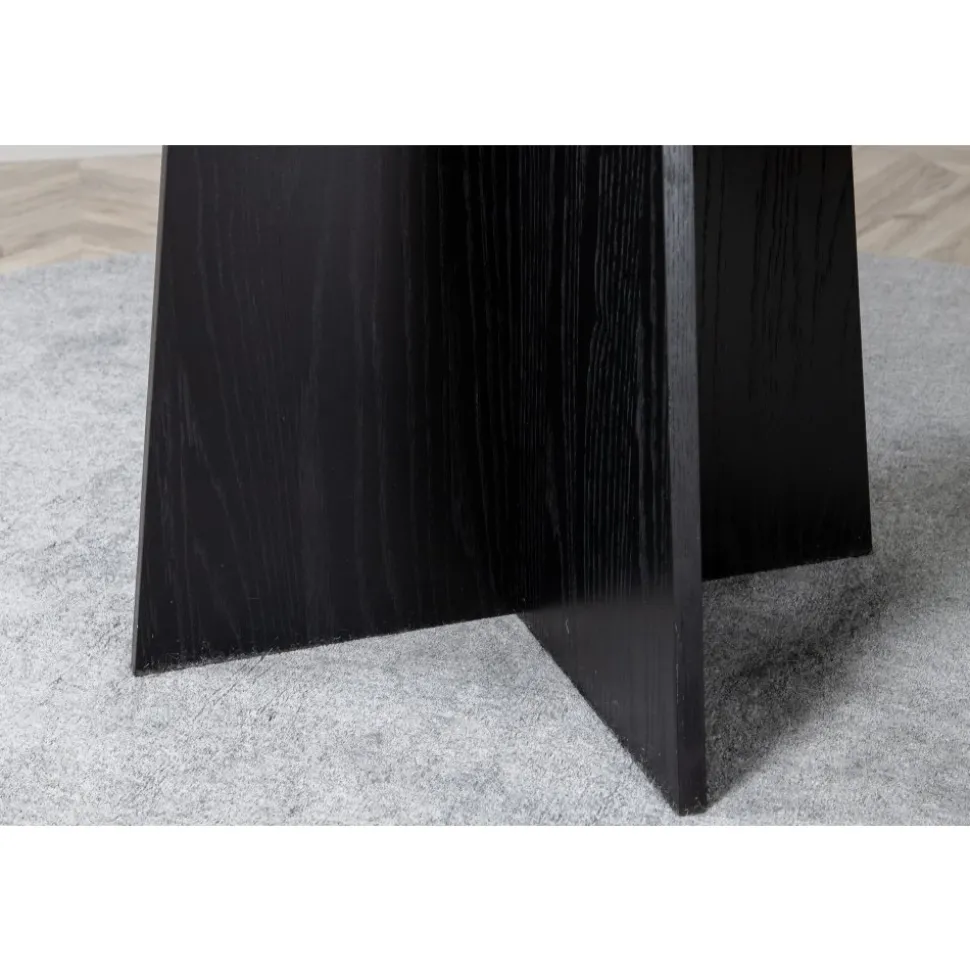 Bootcut matbord Ø110 cm - Svart