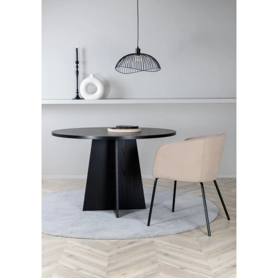 Bootcut matbord Ø110 cm - Svart