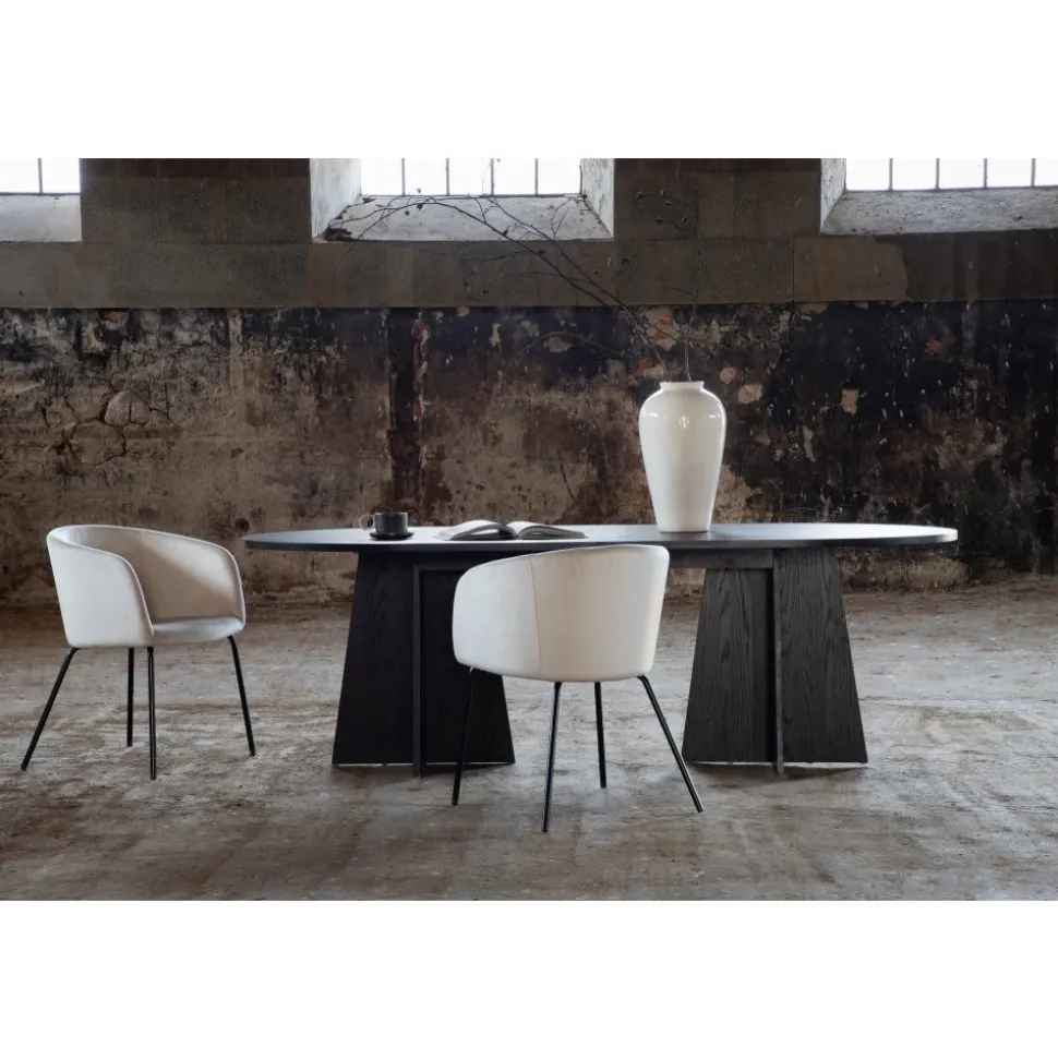 Bootcut matbord 230 x 115 cm - Svart