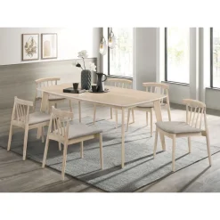 Bord i whitewash 180x90 cm Florence + Fläckborttagare för möbler