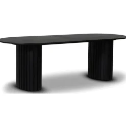 Bord ovalt 240x95 cm svartbetsad ek