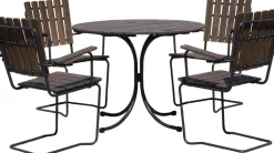 Bord till Matgrupp Vaxholm i fjäderstål (Europa producerad) - Brun + Textilskydd för utemöbler