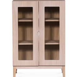 Borgholm vitrinskåp i whitewash