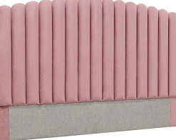 Bornholm sänggavel (Rosa sammet) - Valfri bredd + Fläckborttagare för möbler