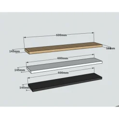 Boss vägghylla - Antracit