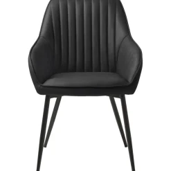 Boston Karmstol i svart PU