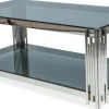 Bourne soffbord 120 x 60 cm - Krom/svart glas