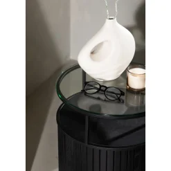 Bovall sidobord Ø37 cm - Svart