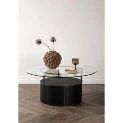Bovall soffbord Ø90 cm - Svart