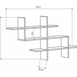 Bovid vägghylla - Ek