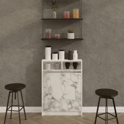 Bracked klaffbord - Carrara marmor