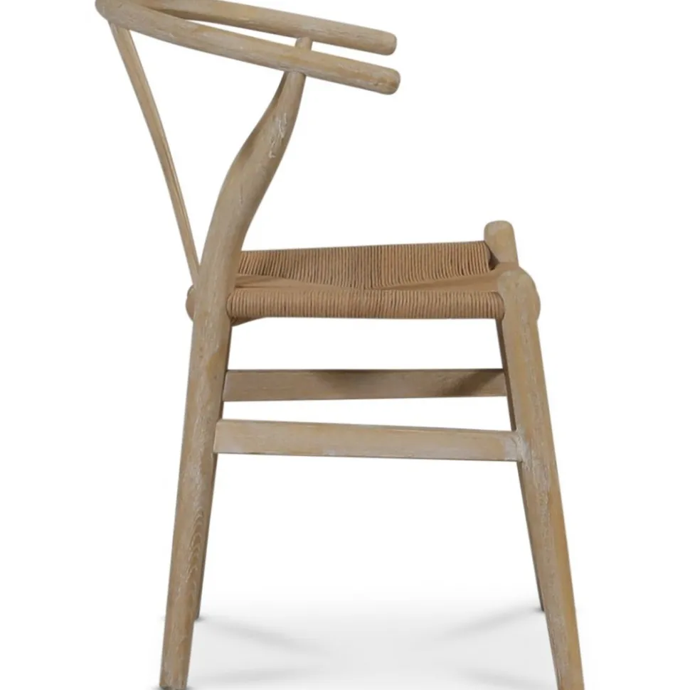 Brandon matstol whitewash med repsits