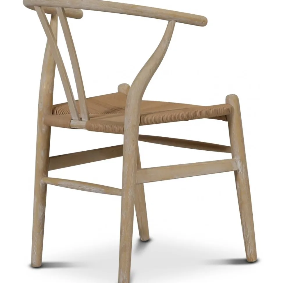 Brandon matstol whitewash med repsits