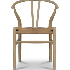 Brandon matstol whitewash med repsits + Stolsdyna