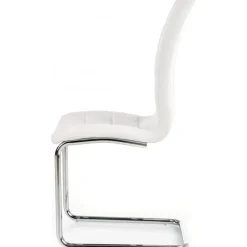 Briana stol i vit PU / Krom