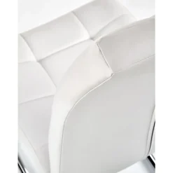 Briana stol i vit PU / Krom