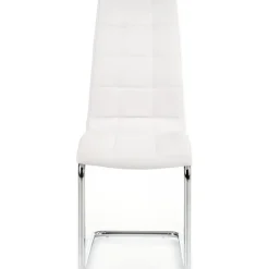 Briana stol i vit PU / Krom