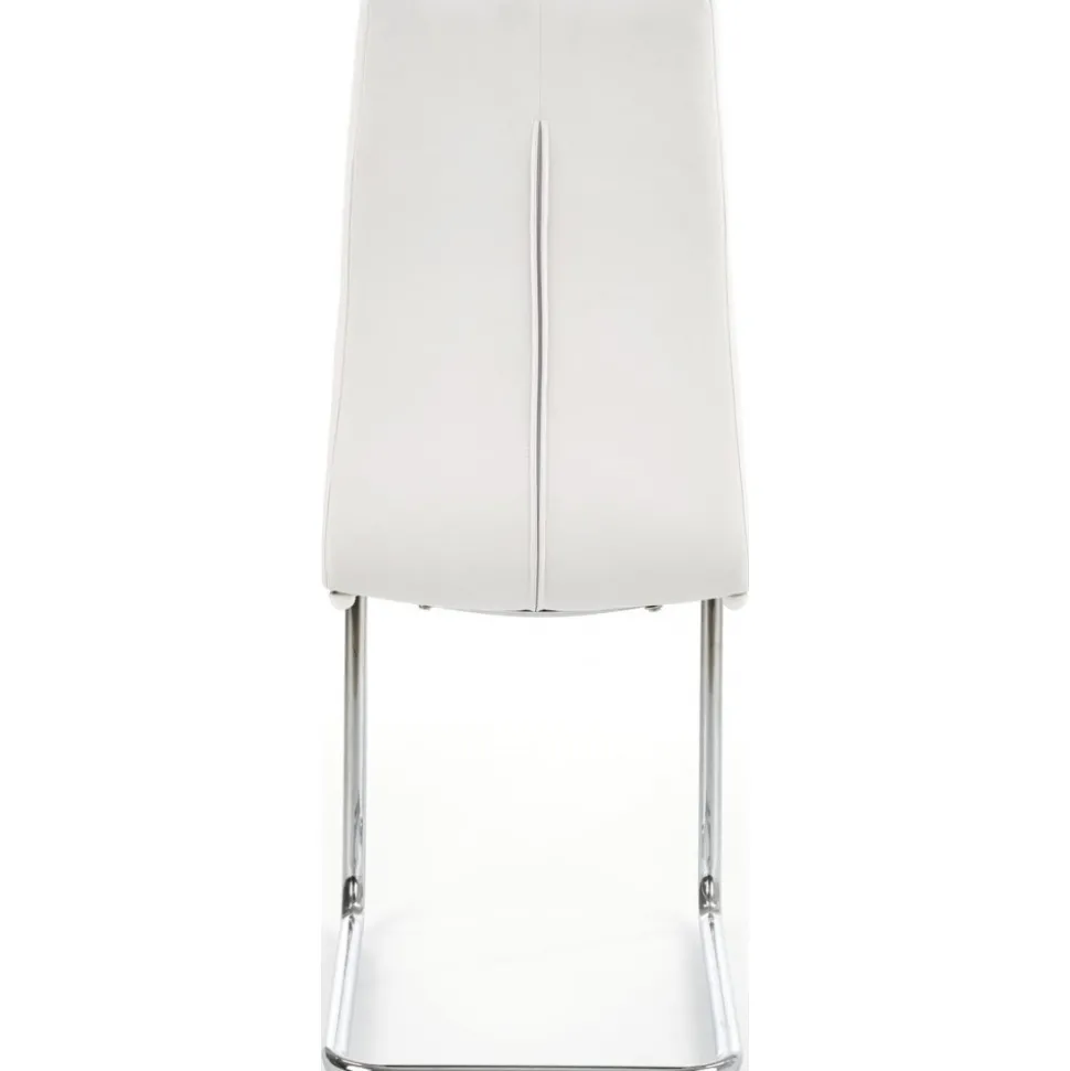 Briana stol i vit PU / Krom