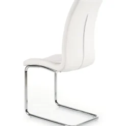 Briana stol i vit PU / Krom