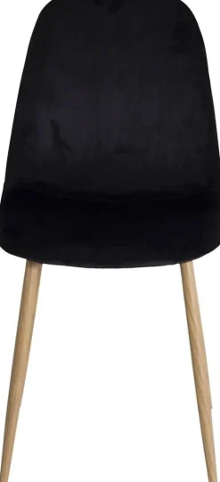 Bridge matstol - Ekimitation/svart sammet