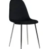 Bridge matstol - Svart sammet/krom