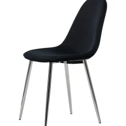 Bridge matstol - Svart sammet/krom