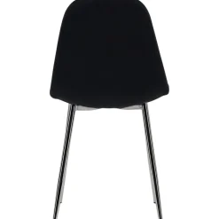Bridge matstol - Svart sammet/krom